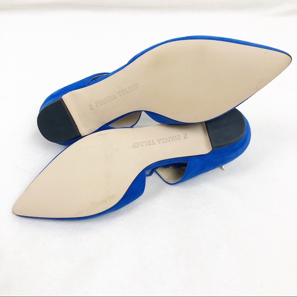 Ivanka Trump Tavyn Suede Royal Blue Suede Flats - Picture 4 of 8